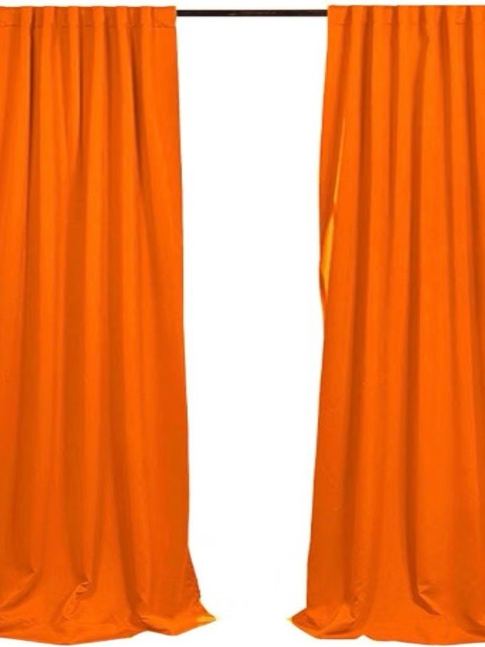 Orange Window Curtain 2 Panels